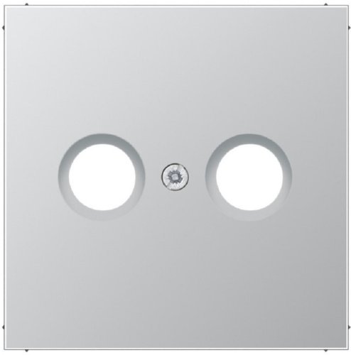 Лицевая панель Jung LS990 metal для 2-м. розетки TV+R алюминий картинка